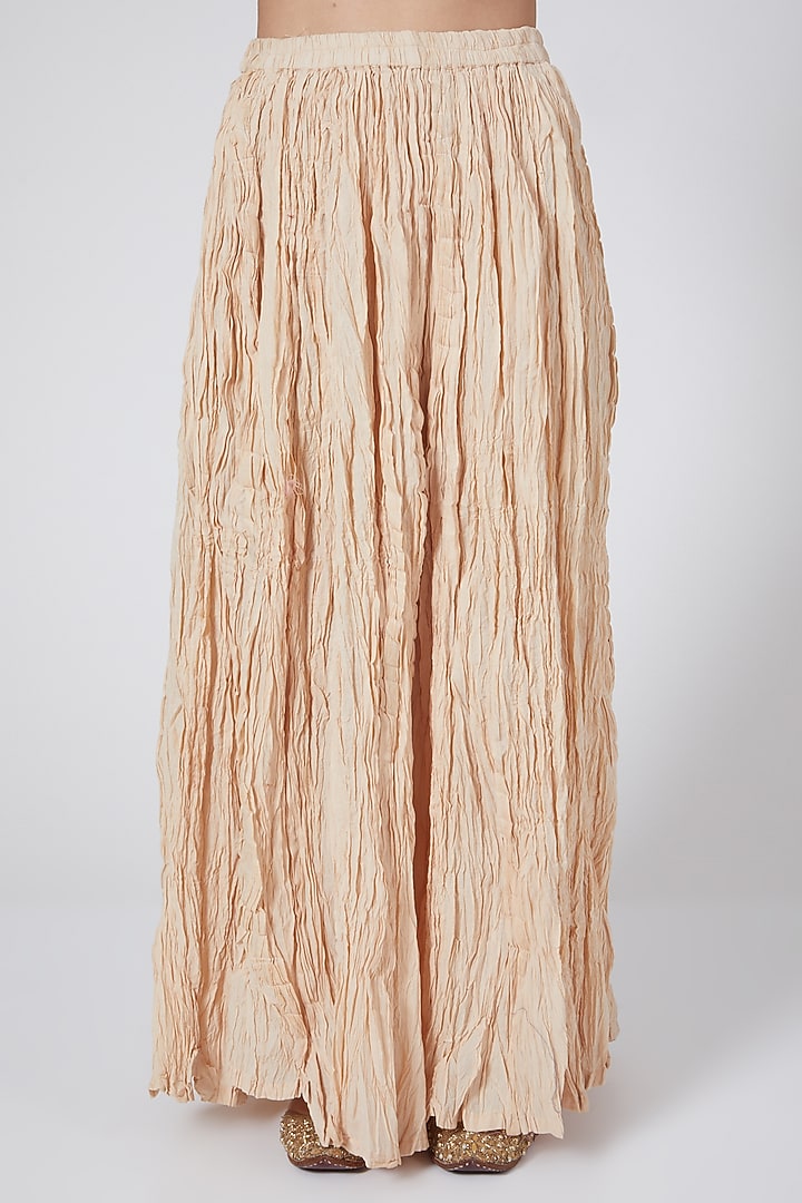 Peach Skirt Set With Swarovski Work by Yuvrani Jaipur at Pernia's Pop Up Shop