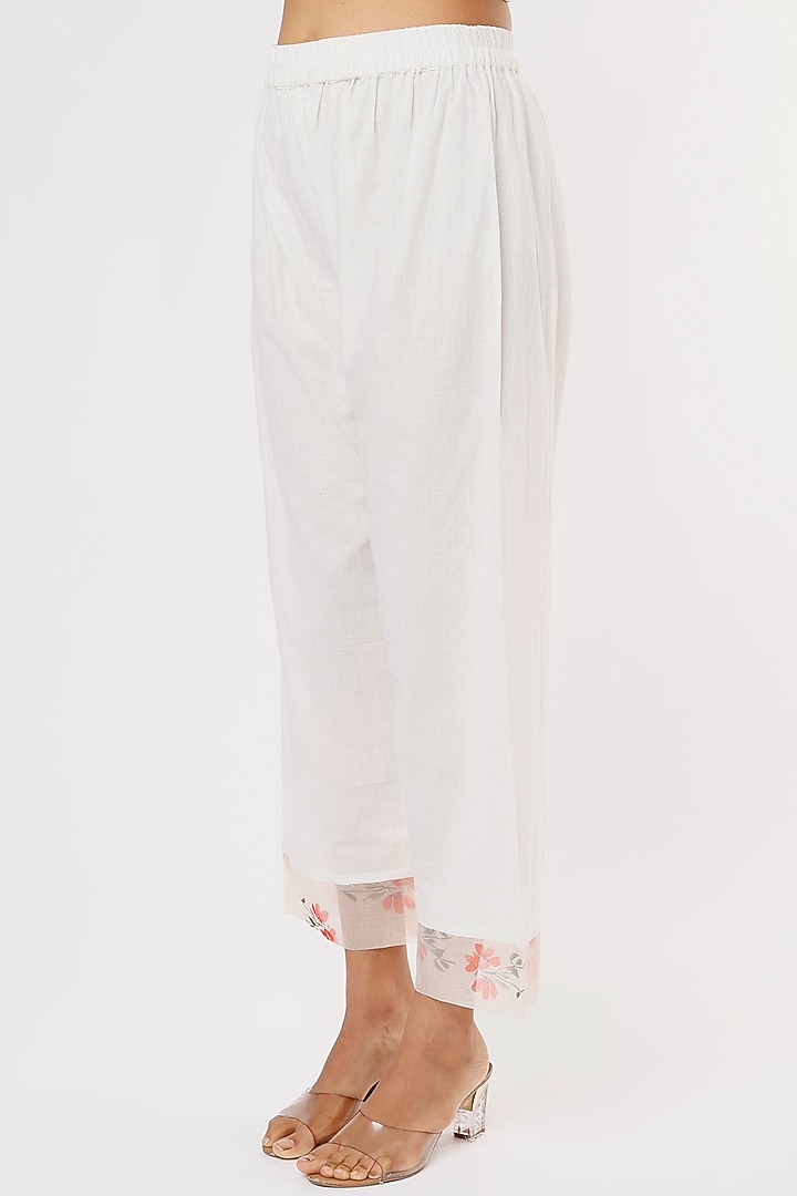 Nude Chanderi Anarkali Set by Yuvrani Jaipur at Pernia's Pop Up Shop