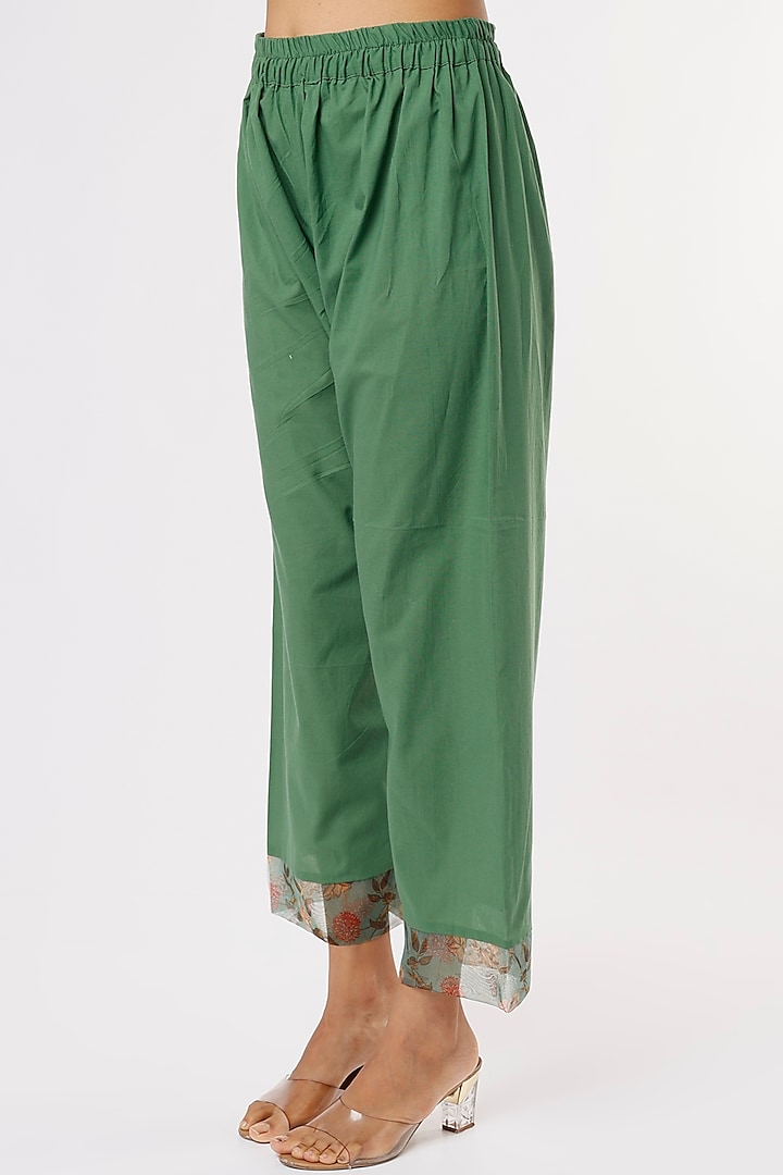 Mint Chanderi Anarkali Set by Yuvrani Jaipur at Pernia's Pop Up Shop