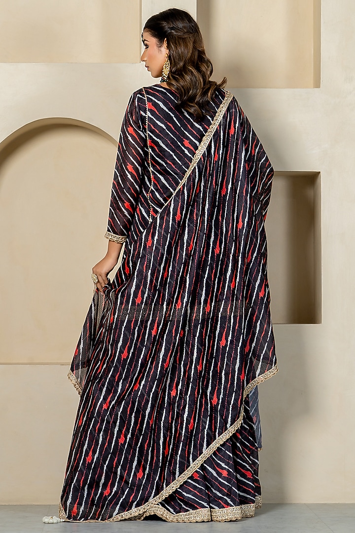 Black Kota Doriya Party Wear Sharara Set by Yuvrani Jaipur at Pernia's Pop Up Shop