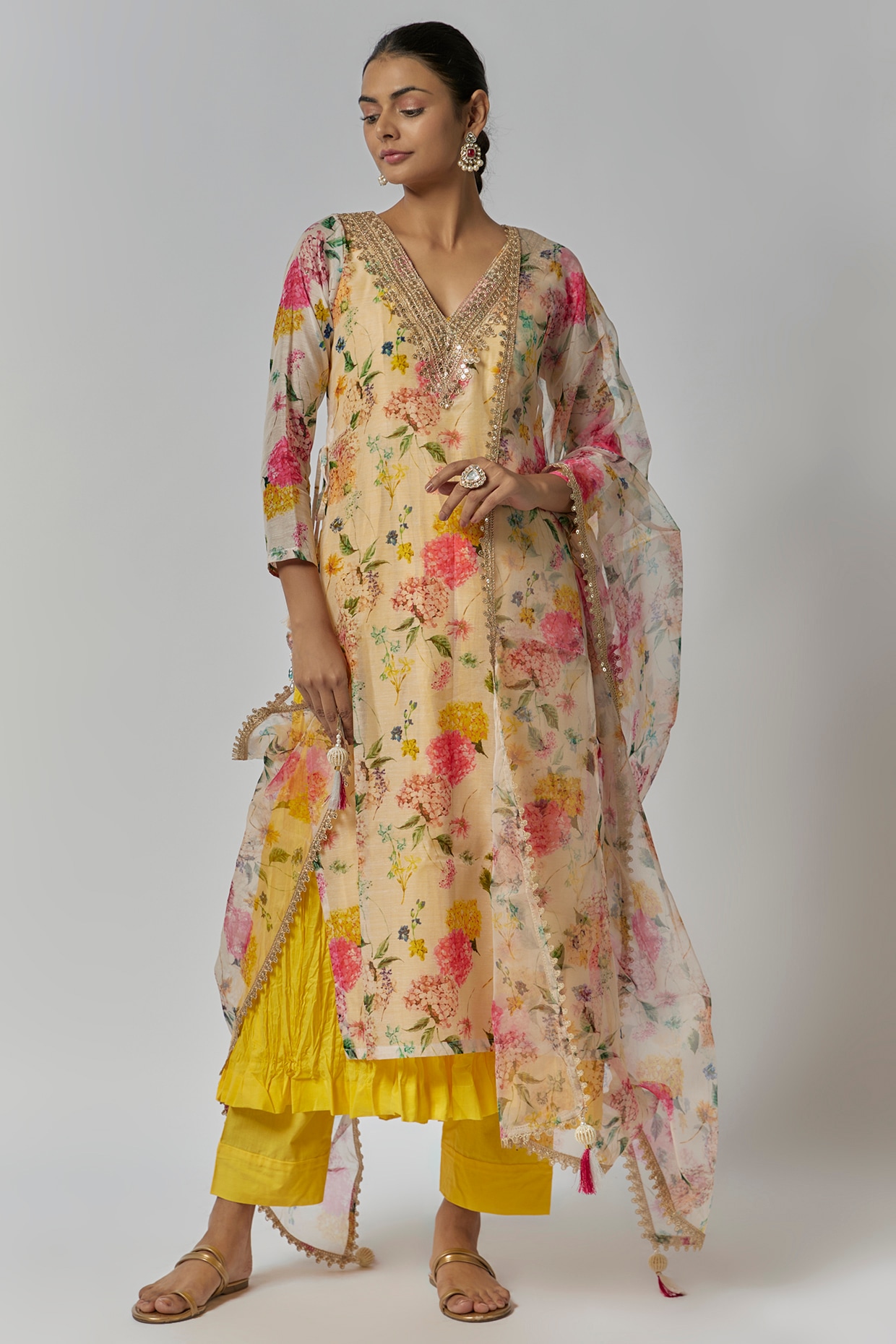 Buy online Pink Printed Ethnic Dress With Dupatta from ethnic wear for  Women by Scakhi for ₹14149 at 50% off | 2024 Limeroad.com