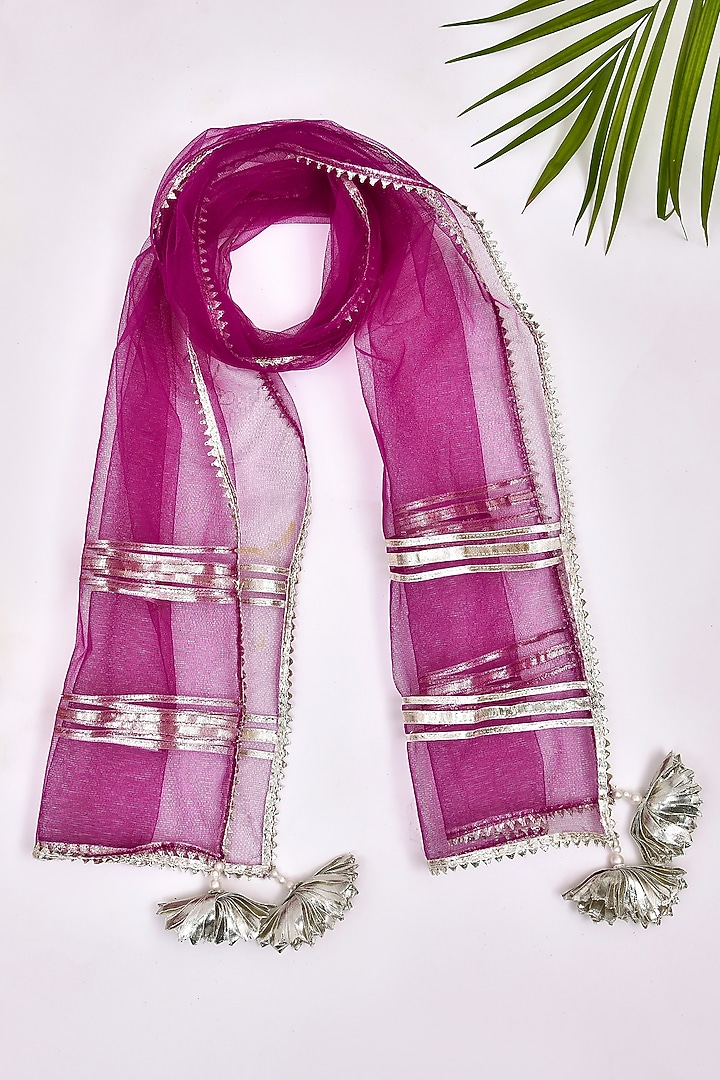 Wine Cotton Floral Printed Kurta Set For Girls by Yuvrani Jaipur Kidswear at Pernia's Pop Up Shop