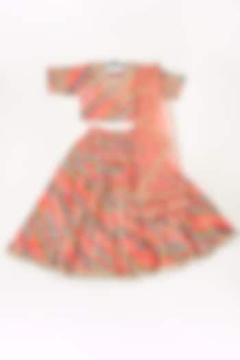 Multi-Colored Printed Lehenga Set For Girls by Yuvrani Jaipur Kidswear at Pernia's Pop Up Shop