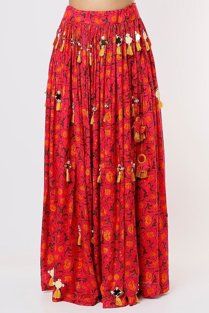 Pink Printed Lehenga Set by Yogita Kadam at Pernia's Pop Up Shop
