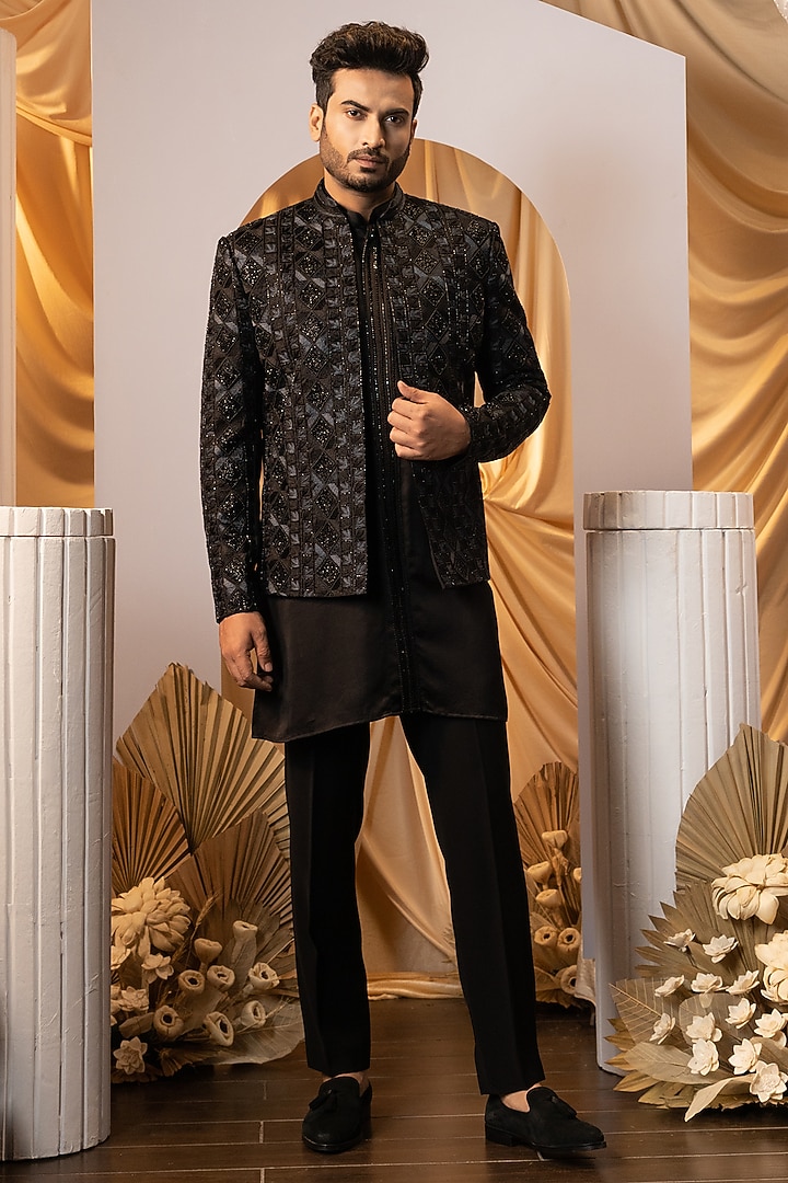 Black Premium Suiting Jacket Set by YOSEBA at Pernia's Pop Up Shop