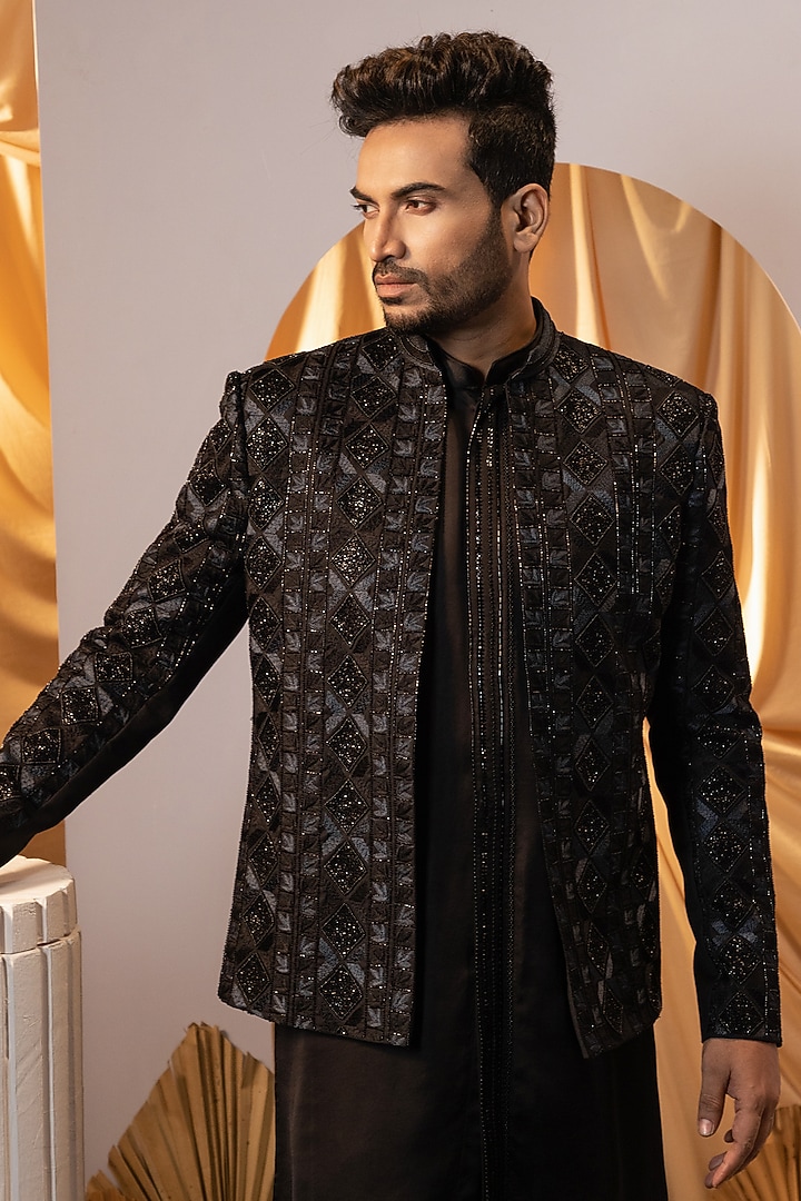 Black Premium Suiting Jacket Set by YOSEBA at Pernia's Pop Up Shop
