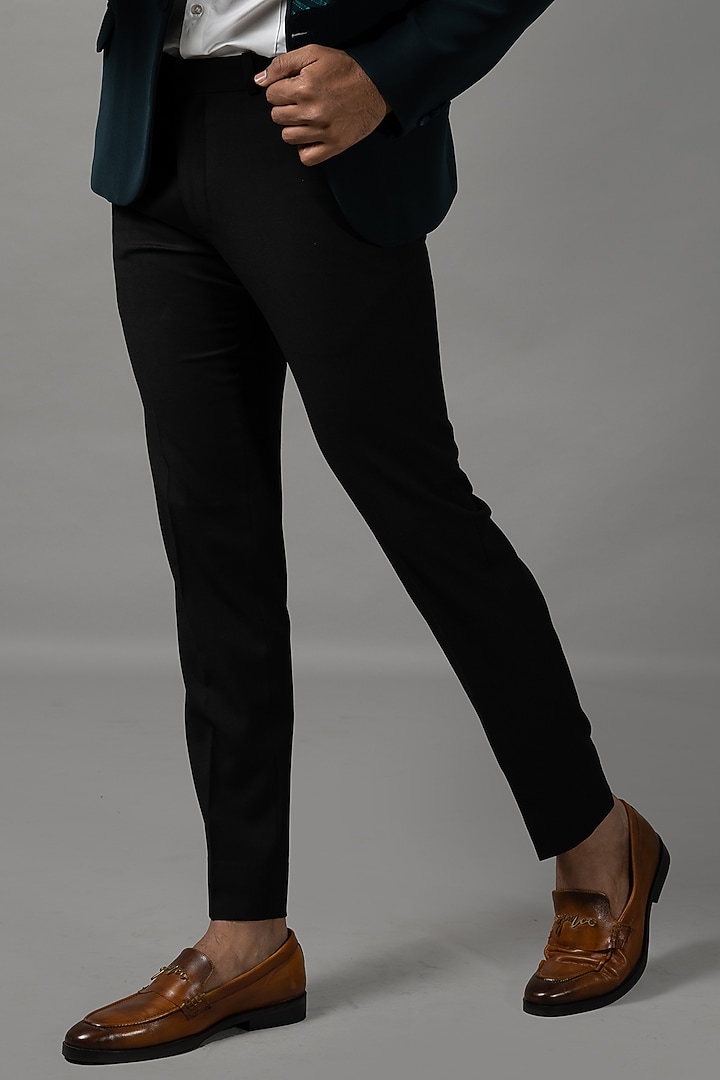 Sacramento Green Stretchable Fabric Tuxedo Set by YOSEBA at Pernia's Pop Up Shop
