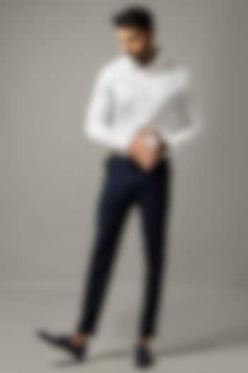 White Egyptian Giza Cotton Party Wear Shirt by YOSEBA at Pernia's Pop Up Shop