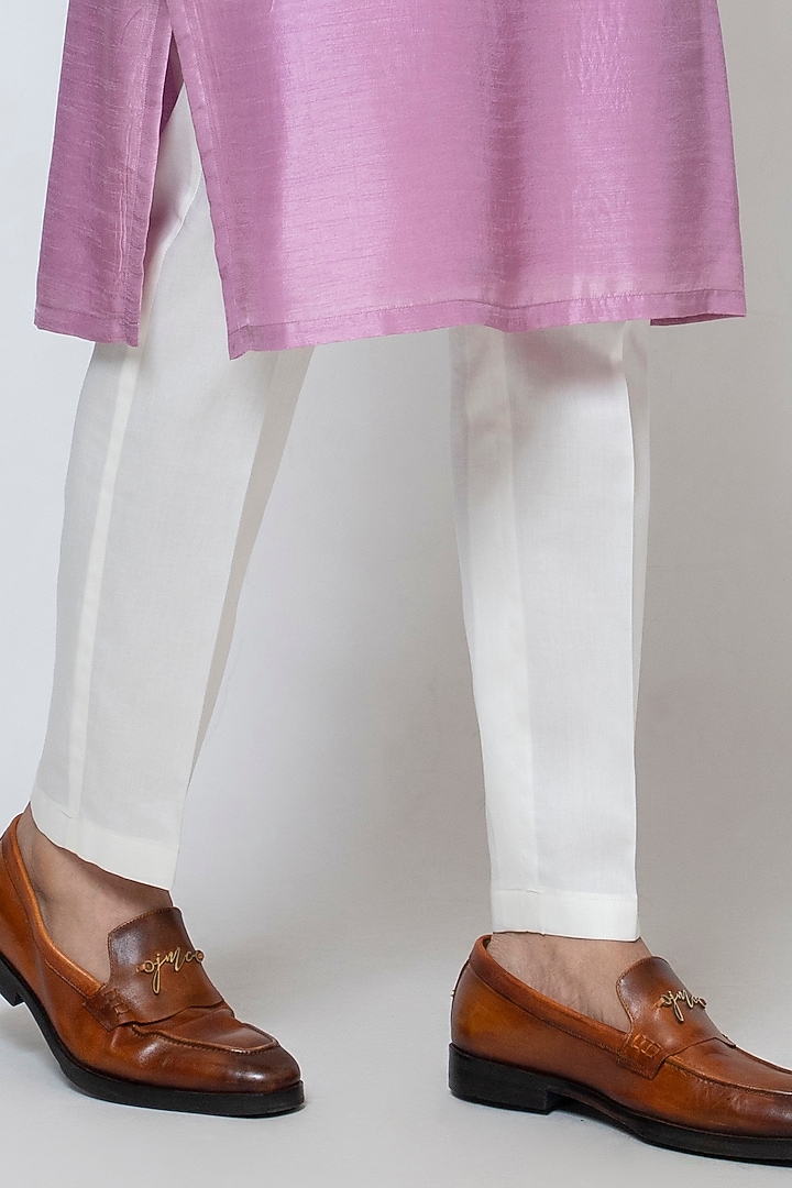 Purple Bam Silk Cutdana & Sequins Hand Embroidered Nehru Jacket Set by YOSEBA at Pernia's Pop Up Shop