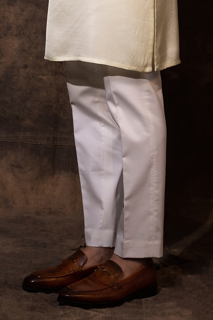 Mint Green Linen Satin Embroidered Nehru Jacket Set by YOSEBA at Pernia's Pop Up Shop