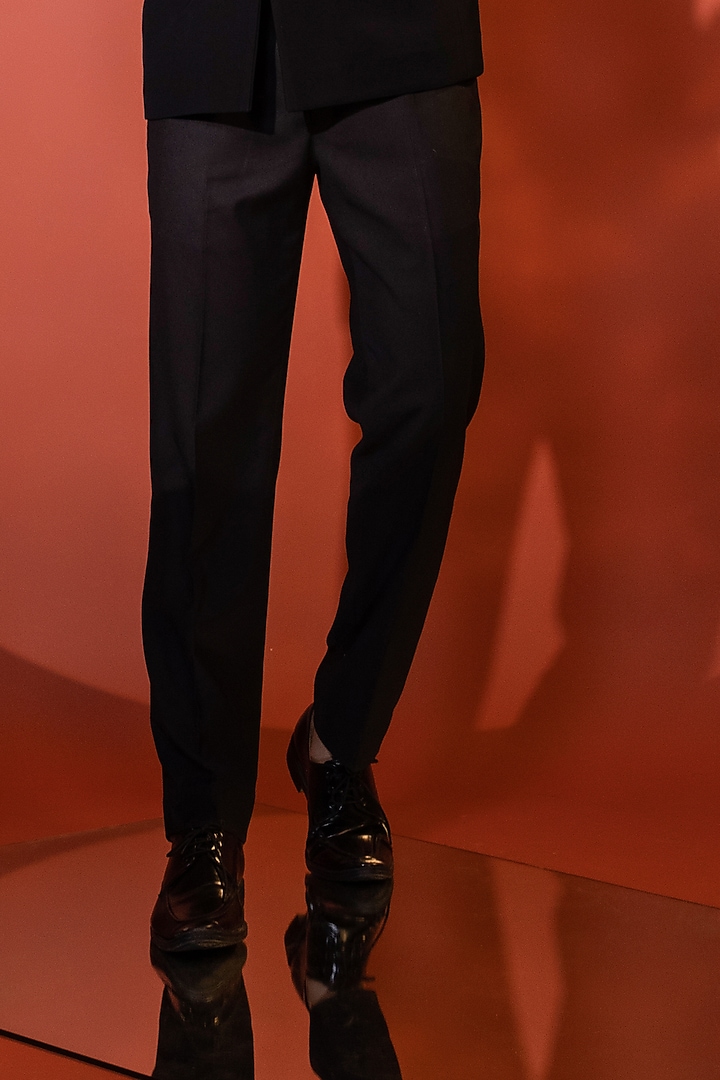 Black Stretch Blazer Set by YOSEBA at Pernia's Pop Up Shop