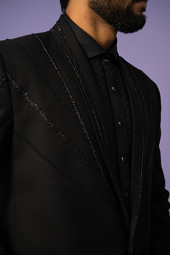 Black Suiting Blazer Set by YOSEBA at Pernia's Pop Up Shop