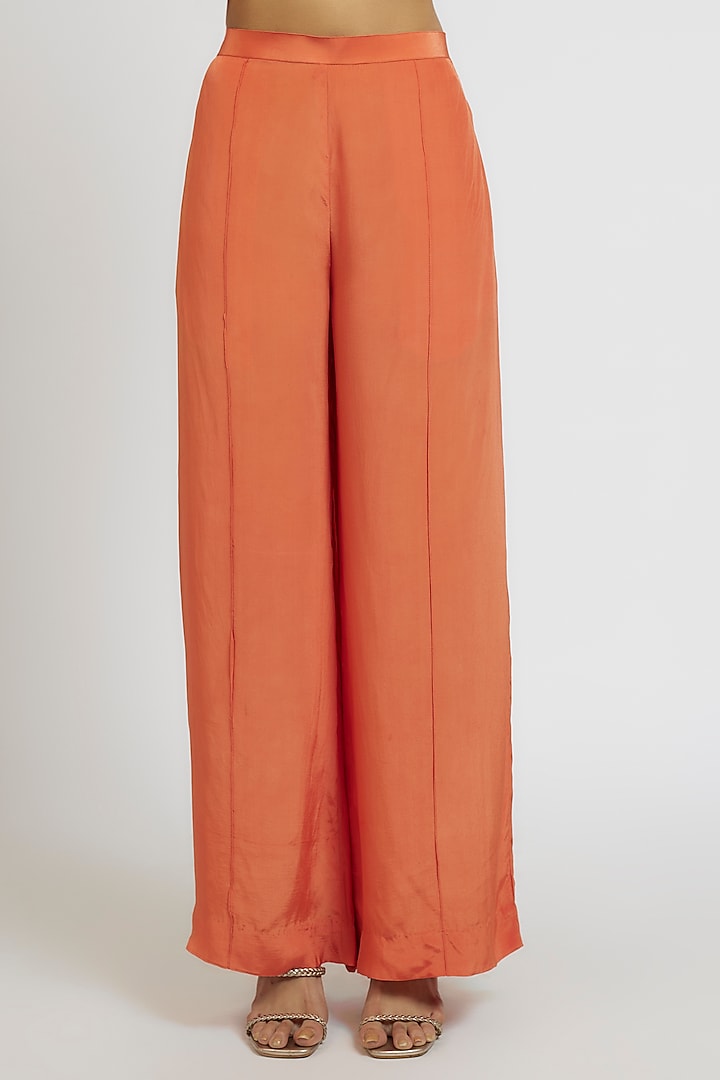 Orange Georgette Cutdana Embroidered Kaftan Set by Yoshita Couture at Pernia's Pop Up Shop