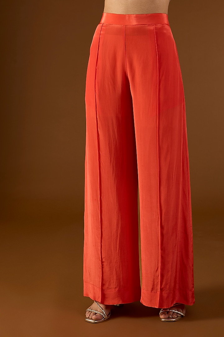 Orange Georgette Hand Embroidered Tie-Dyed Kaftan Set by Yoshita Couture at Pernia's Pop Up Shop