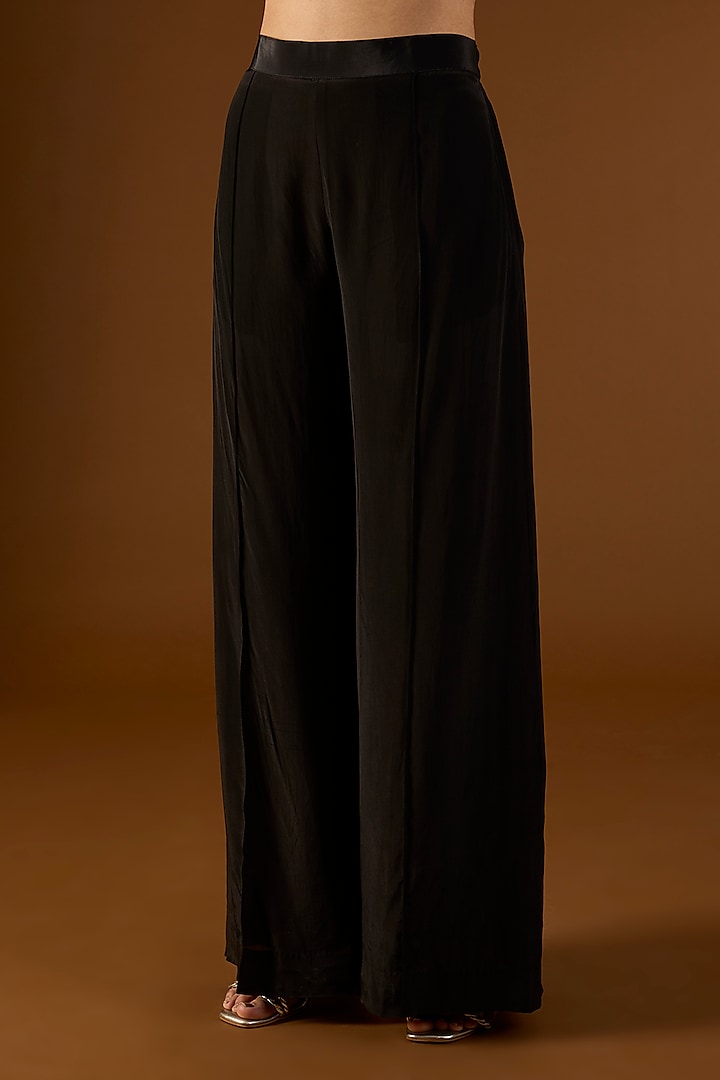 Black Georgette Sequins Embroidered Kaftan Set by Yoshita Couture at Pernia's Pop Up Shop