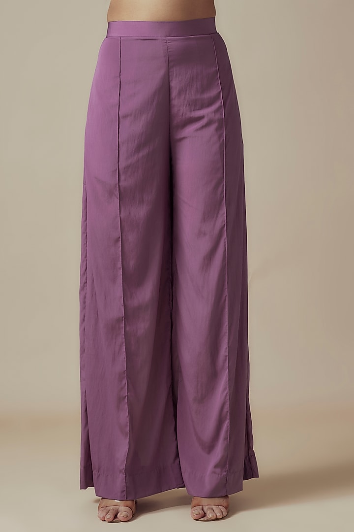 Lavender Tie-Dye Georgette Sequins Embroidered Kaftan Set by Yoshita Couture at Pernia's Pop Up Shop