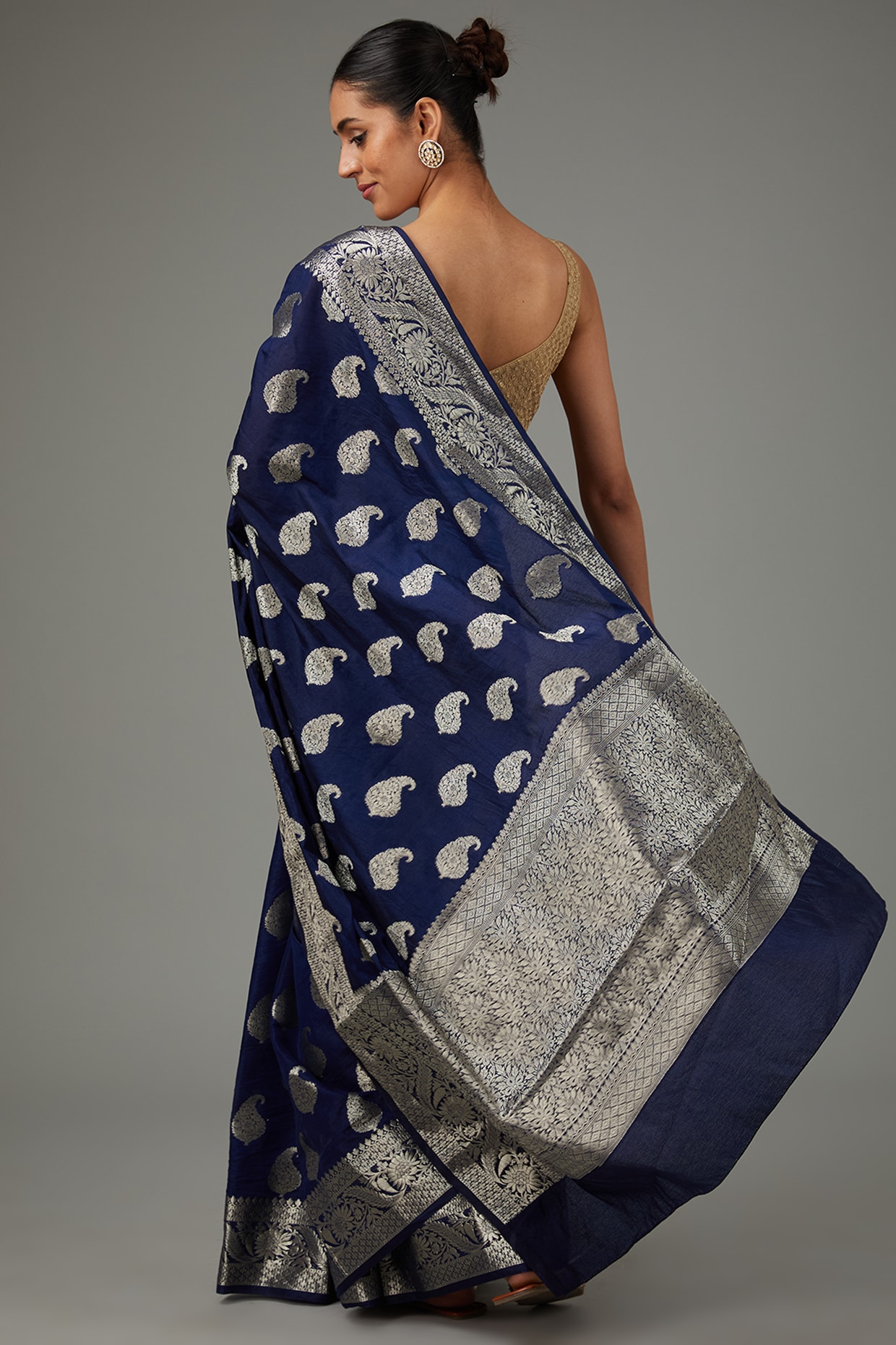 Buy Women'S Banarasi Silk Woven Zari Work Saree With Matching Blouse Piece  (Champion 1) at Amazon.in