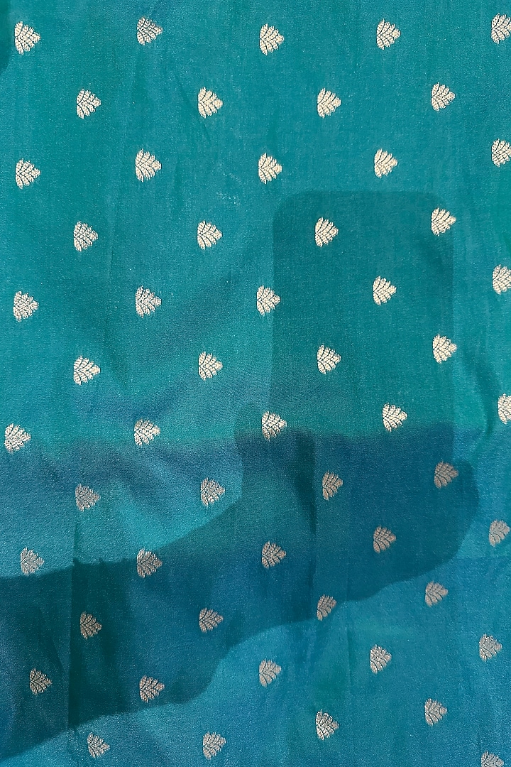 Blue Pure Silk Bandhej Work Festive Saree Set by Zal From Benaras at Pernia's Pop Up Shop