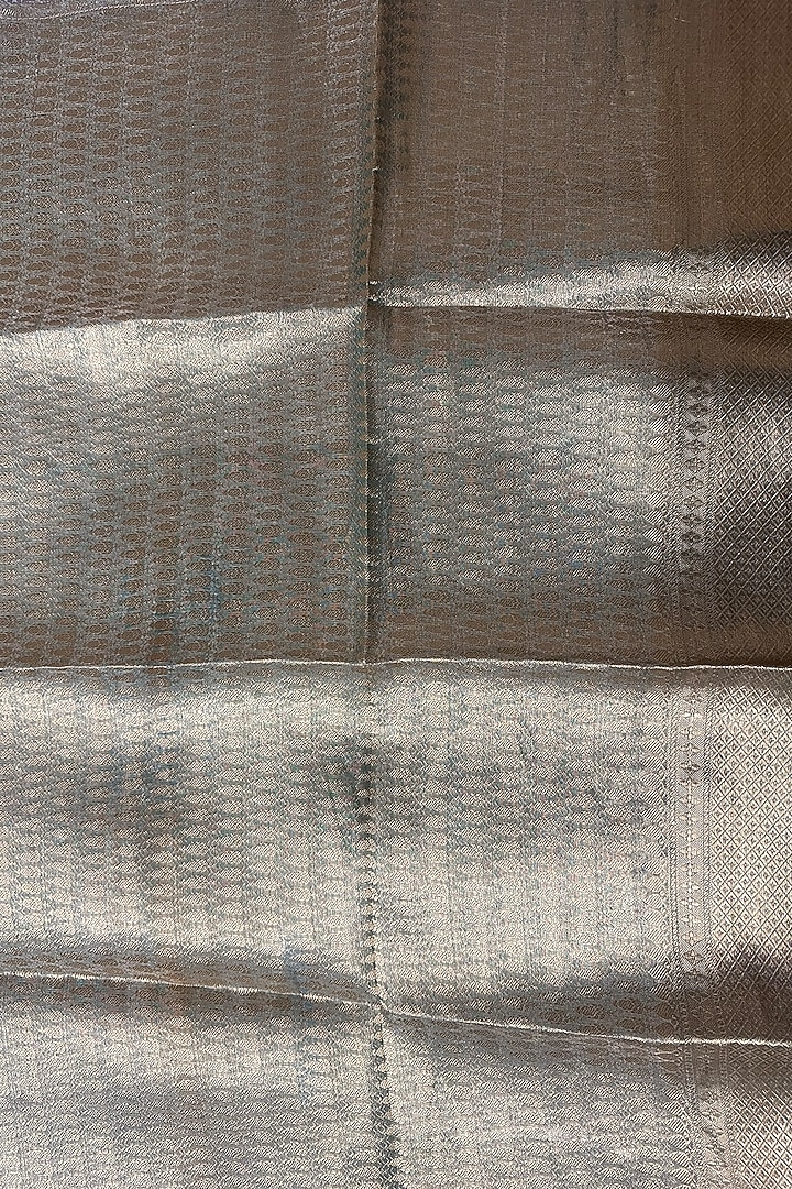 Sky Blue Pure Tissue Silk Hand Embroidered Banarasi Handloom Party Wear Saree Set by Zal From Benaras at Pernia's Pop Up Shop