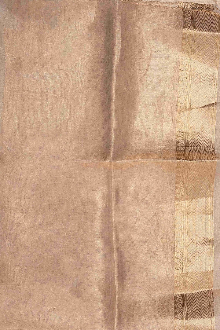 Gold Tissue Silk Banarasi Party Wear Saree Set by Zal From Benaras at Pernia's Pop Up Shop