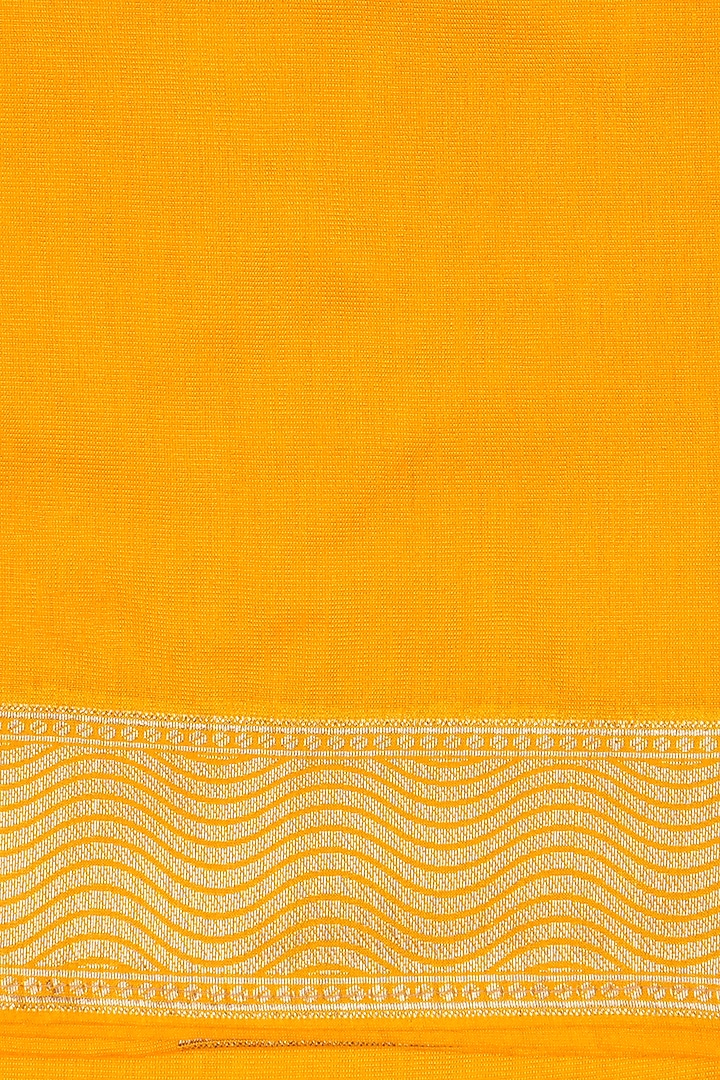 Yellow Pure Banarasi Silk Embellished Handloom Party Wear Saree Set by Zal From Benaras at Pernia's Pop Up Shop