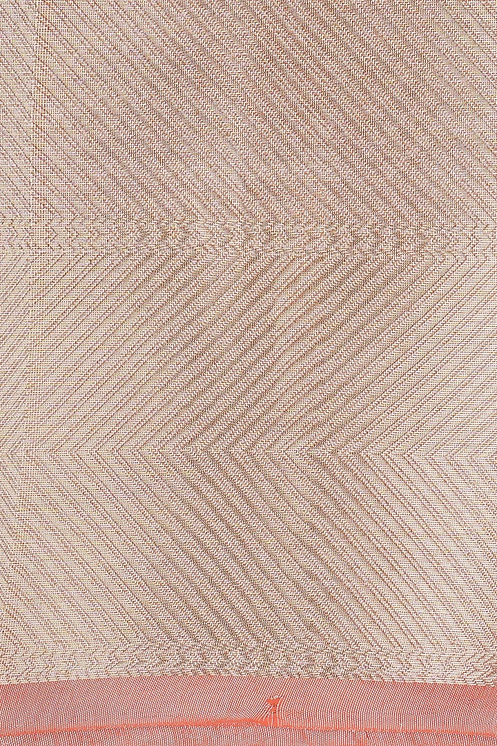 Peach Pure Katan Silk banarasi Handloom Party Wear Saree Set by Zal From Benaras at Pernia's Pop Up Shop