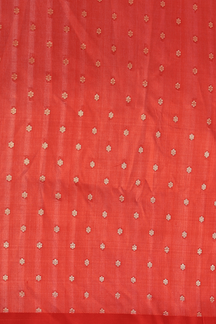 Orange Silk Banarasi Handloom Meenakari & Kadhwa Work Wedding Saree Set by Zal From Benaras at Pernia's Pop Up Shop