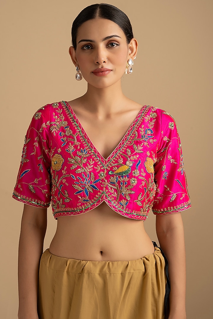 Yellow Pure Organza Silk Zari Work Banarasi Handloom Party Wear Saree Set by Zal From Benaras at Pernia's Pop Up Shop