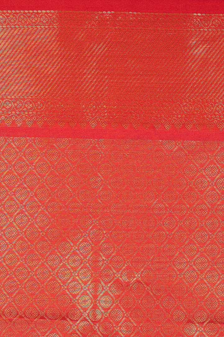 Red Zari Silk Banarasi Brocade Handloom Party Wear Saree Set by Zal From Benaras at Pernia's Pop Up Shop