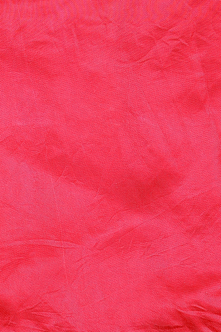 Red Pure Chanderi Silk Hand Embroidered Party Wear Saree Set by Zal From Benaras at Pernia's Pop Up Shop