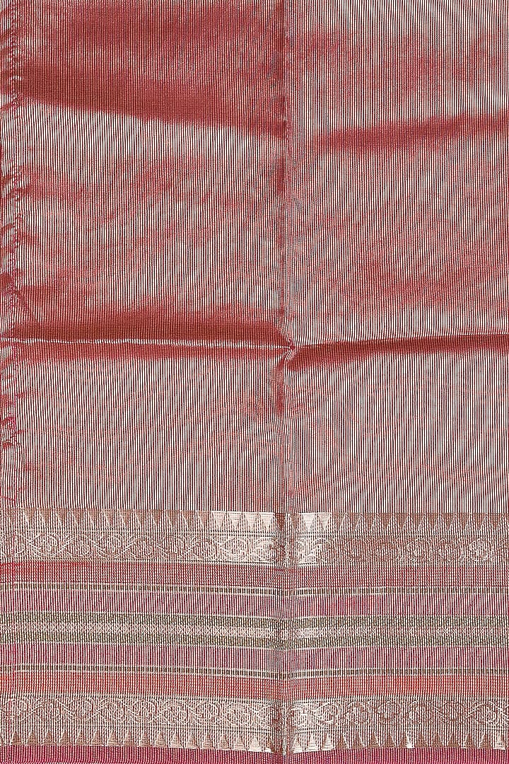 Beige-Pink Pure Tissue Silk Banarasi Festive Saree Set by Zal From Benaras at Pernia's Pop Up Shop