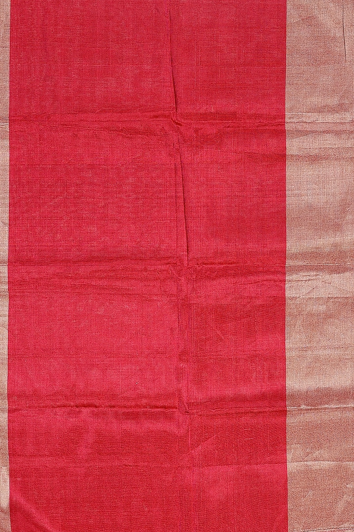 Grey-Hot Pink Pure Chanderi Tissue Handloom Party Wear Saree Set by Zal From Benaras at Pernia's Pop Up Shop
