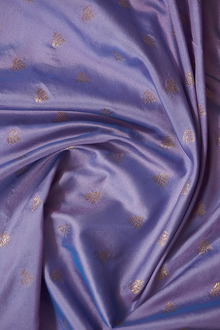Lavender Pure Silk Handloom Bandhej Printed Paithani Festive Saree Set by Zal From Benaras at Pernia's Pop Up Shop