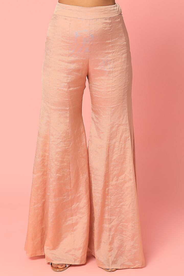Rose Pink Organza & Banarasi Tissue Gharara Set by Zamoraa The Label at Pernia's Pop Up Shop