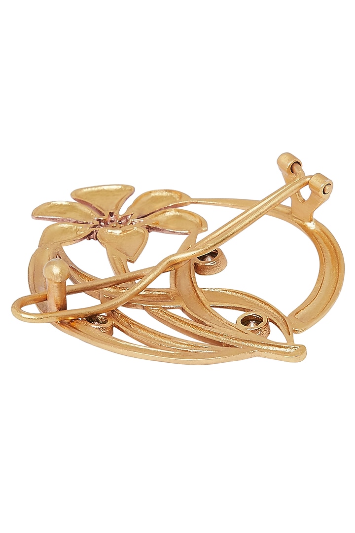 Gold Plated Swarovski Crystal Hair Clip by Zariin at Pernia's Pop Up Shop