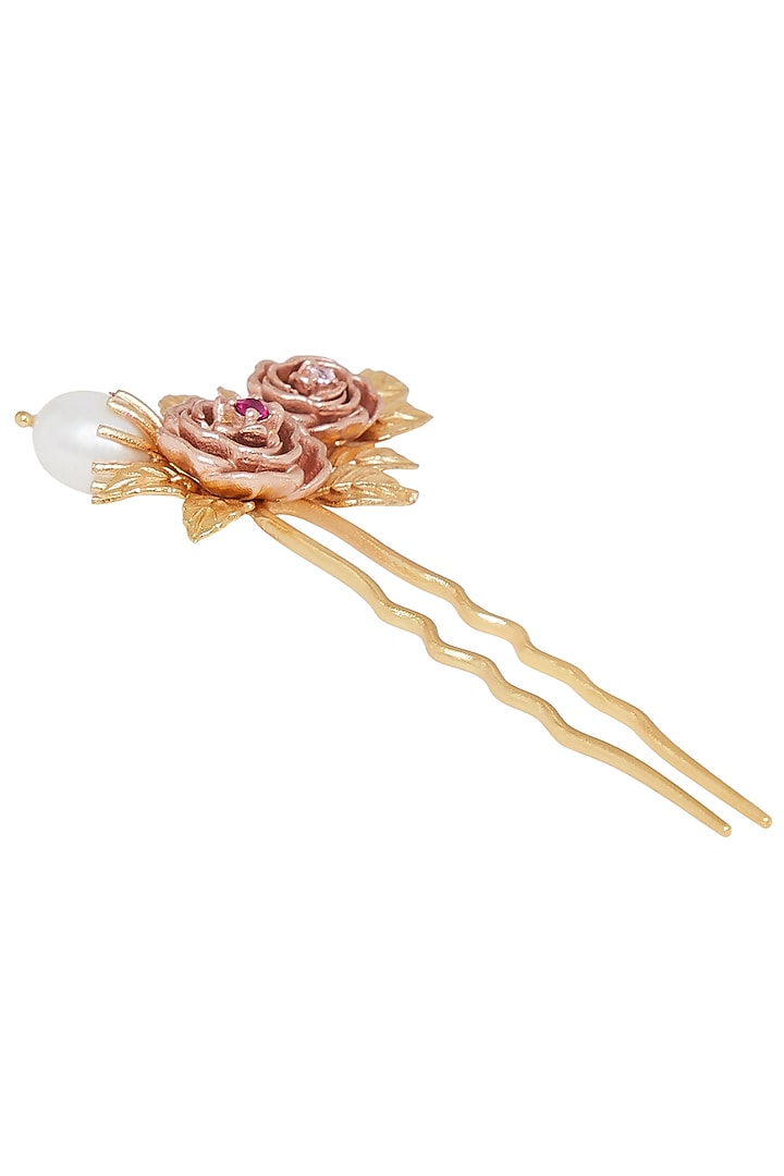 Gold Plated Pink Cz Uclip by Zariin at Pernia's Pop Up Shop