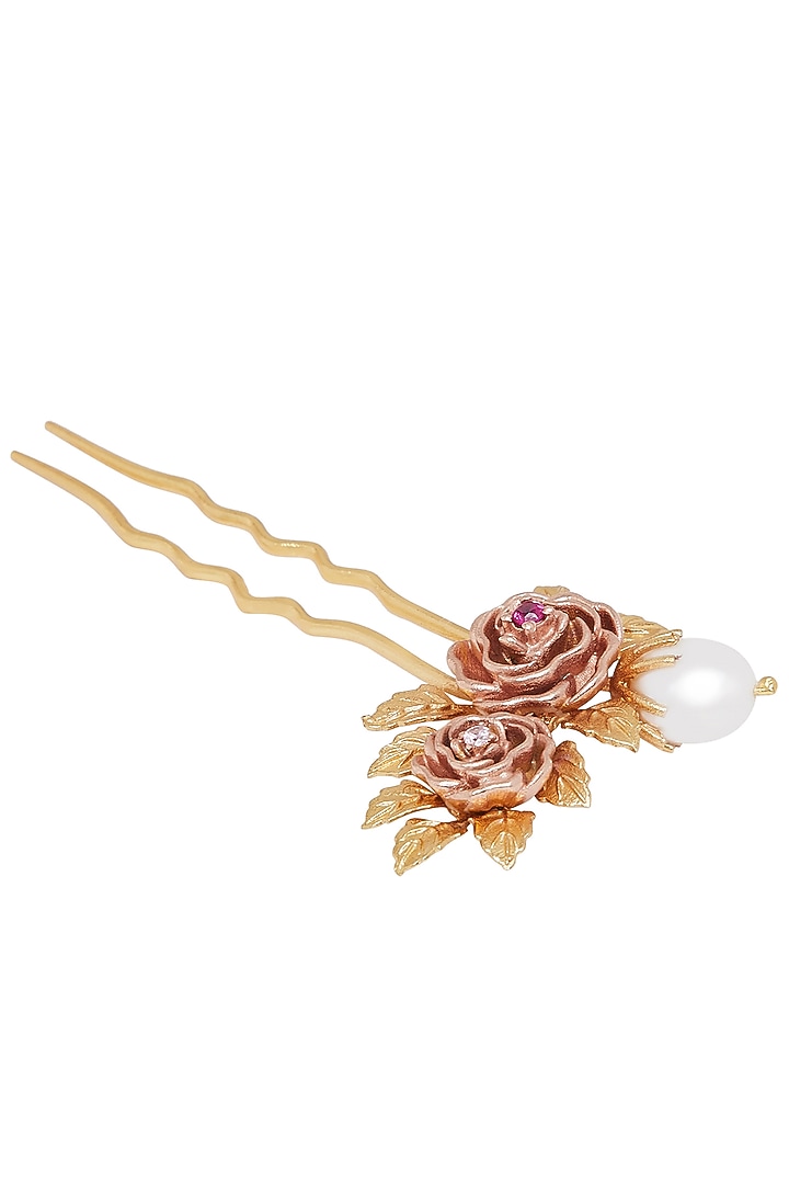 Gold Plated Pink Cz Uclip by Zariin at Pernia's Pop Up Shop