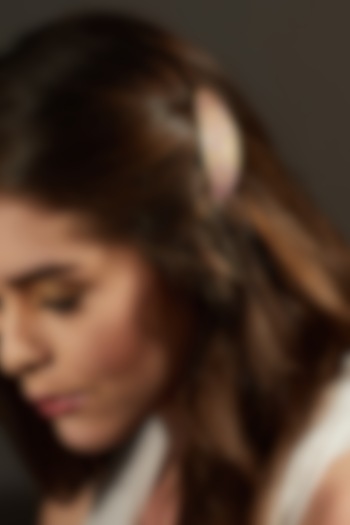 Gold Plated Lilac Enameled Hair Clip by Zariin at Pernia's Pop Up Shop