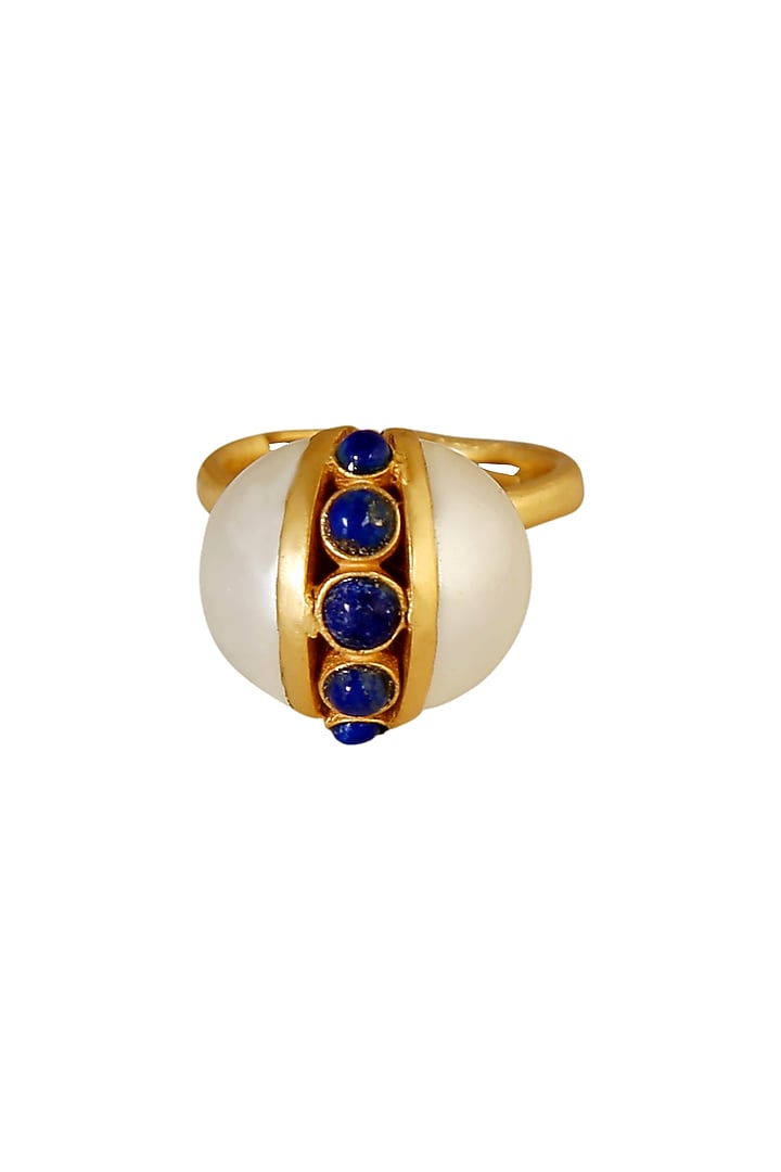 Gold Plated Blue Lapis Necklace by Zariin at Pernia's Pop Up Shop