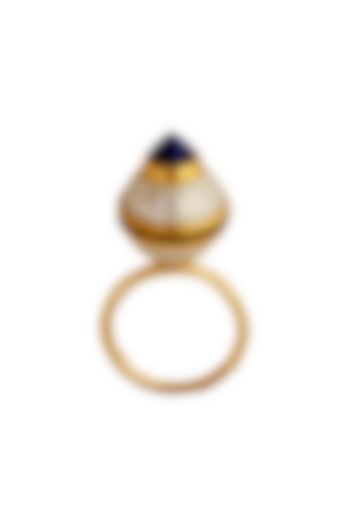 Gold Plated Pearl Ring by Zariin