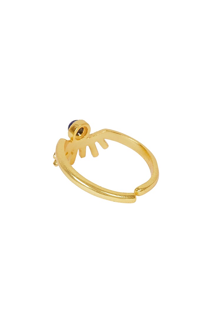 Gold Plated Blue Lapis Ring by Zariin at Pernia's Pop Up Shop