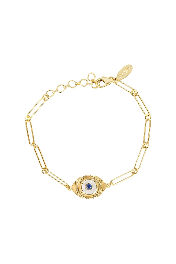 Gold Plated Blue Lapis Bracelet by Zariin at Pernia's Pop Up Shop
