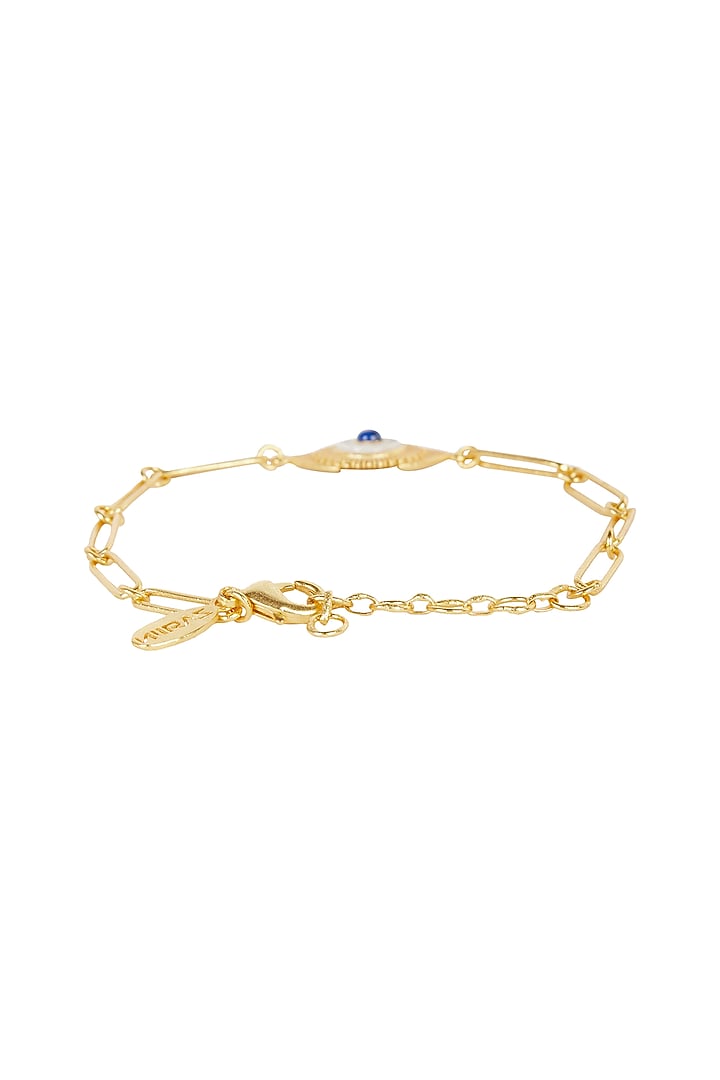 Gold Plated Blue Lapis Bracelet by Zariin at Pernia's Pop Up Shop