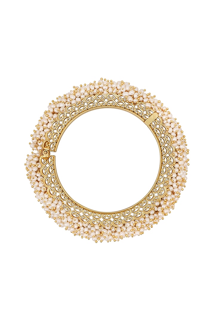 Gold Plated Kada Bangle by Zariin at Pernia's Pop Up Shop
