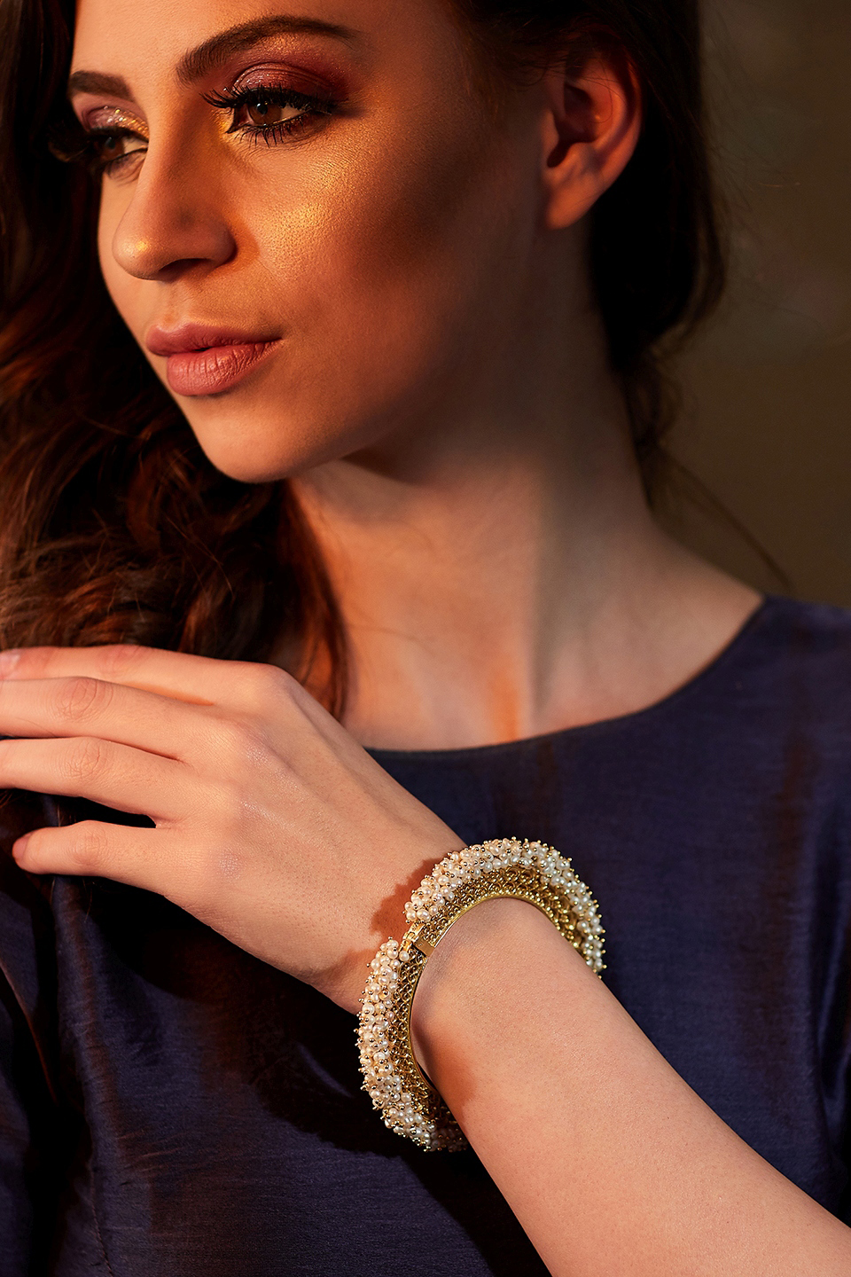 Gold Plated Kada Bangle by Zariin at Pernia's Pop Up Shop