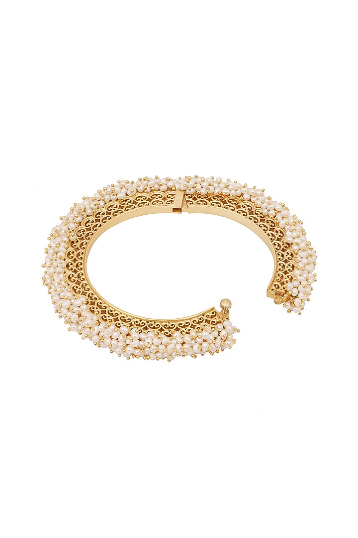 Gold Plated Kada Bangle by Zariin at Pernia's Pop Up Shop
