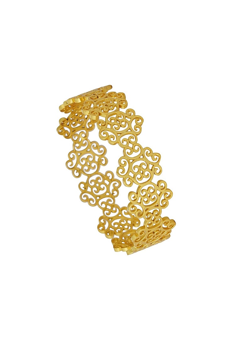 Gold Plated Handcrafted Bangle by Zariin at Pernia's Pop Up Shop
