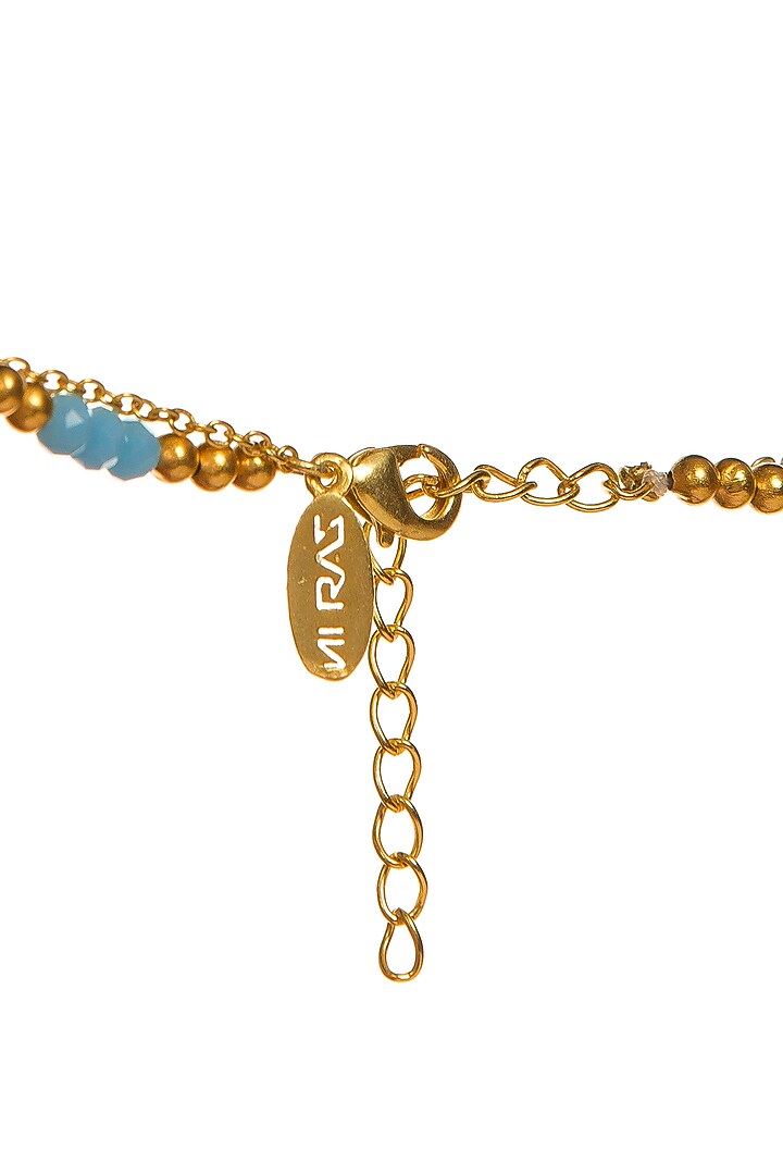 Gold Plated Beaded Star Motifs Layered Necklace by Zariin at Pernia's Pop Up Shop