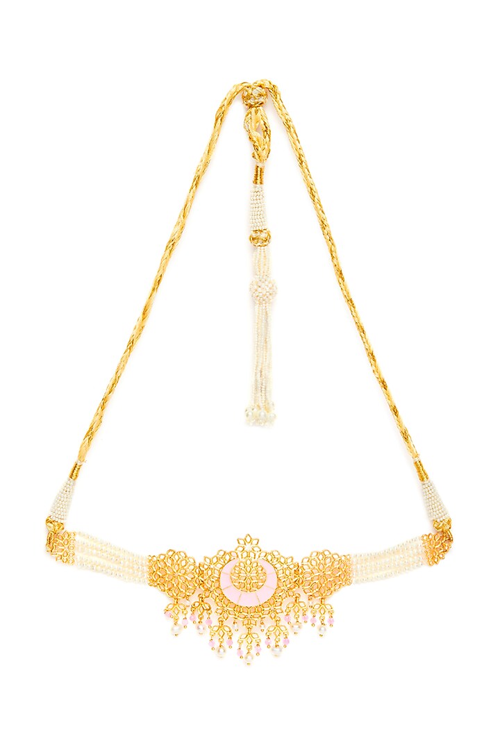 Gold Plated Motifs Necklace Set In Gift Box by Zariin at Pernia's Pop Up Shop