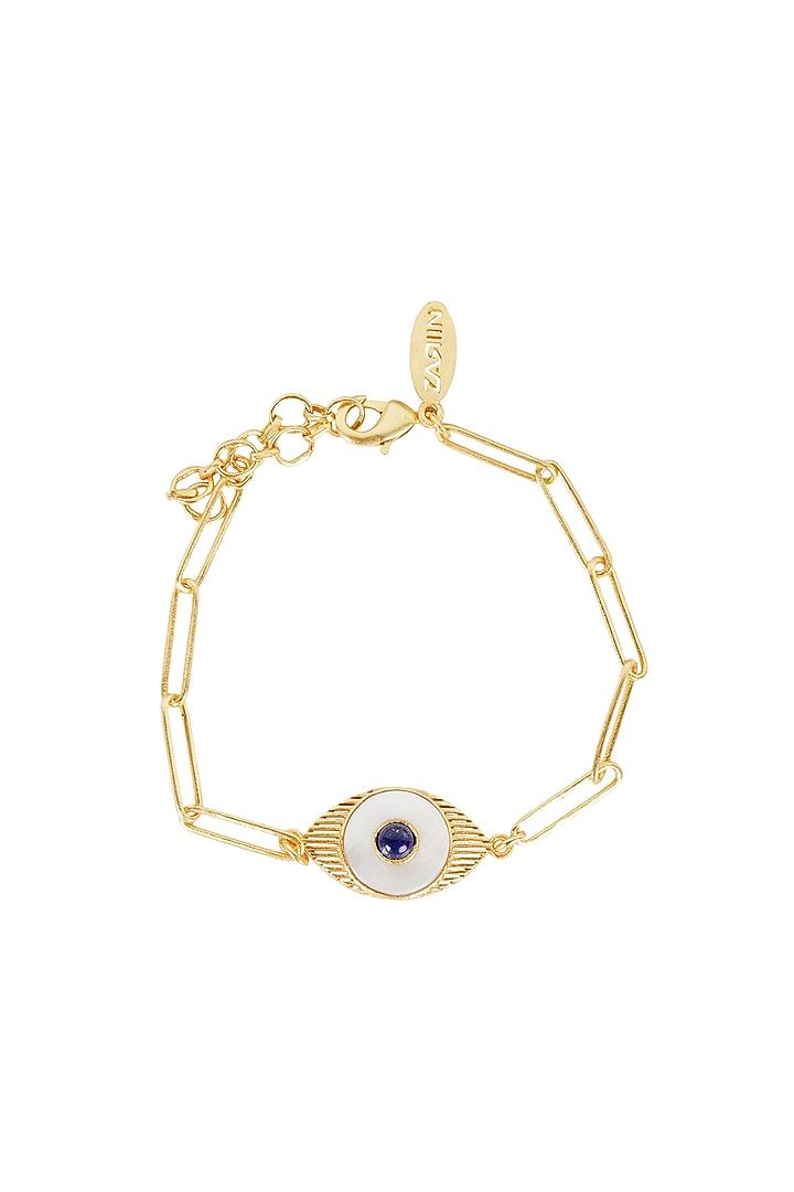 Golden Evil Eye Necklace With Bracelet In Gift Box by Zariin at Pernia's Pop Up Shop